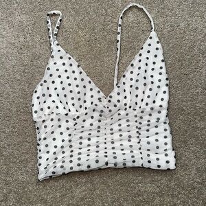 Urban Outfitters Black and White Polka Dot Camisole
